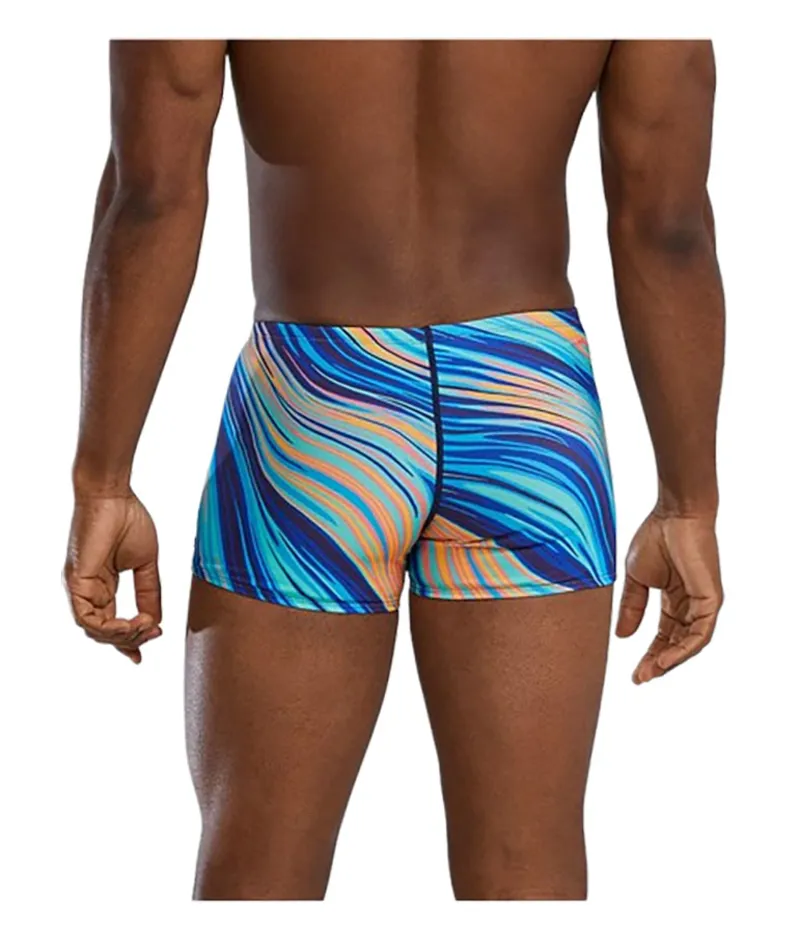 Tyr Men's Square Leg Swimsuit Riptide Teal/Org-1