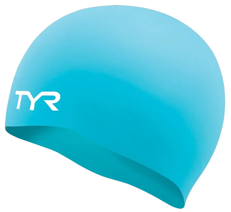 Tyr Silicone Wrinkle Free Swim Cap Turquoise
