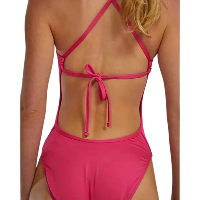 Tyr Women's Crosscut Tieback Swimsuit Fuchsia-6