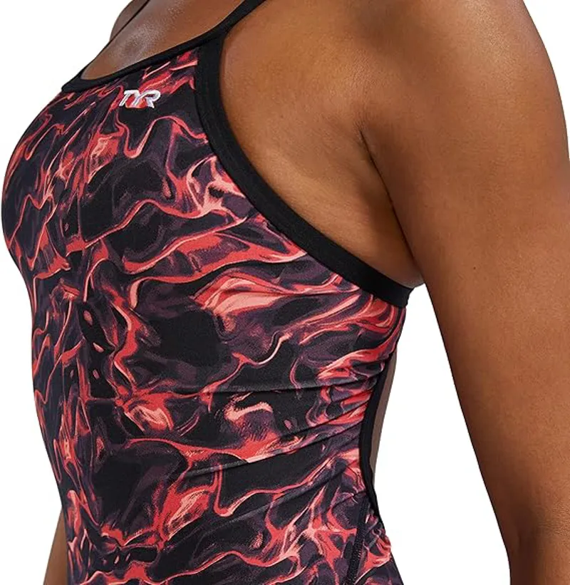 Tyr Women's Diamondfit Swimsuit Energia Red-5