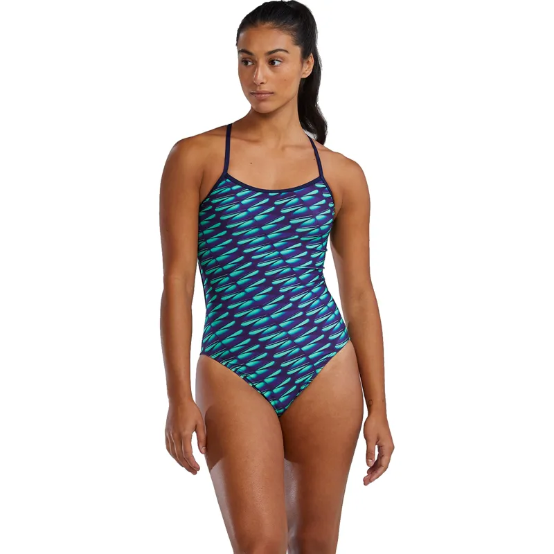 Tyr Women's Durafast Elite Dragonflyte Trinityfit Swimsuit Green/Navy
