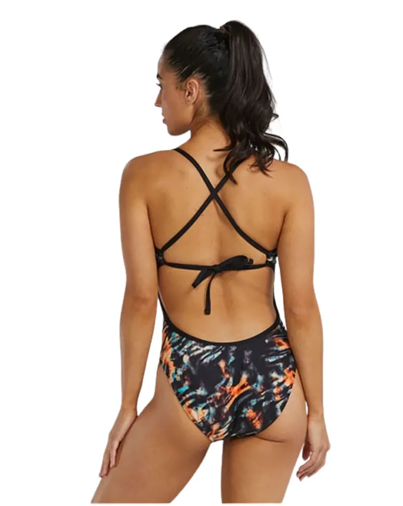 Tyr Women's Durafast Elite Crosscutfit Validus Orange/Aqua/Black-1