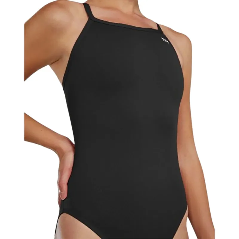 Tyr Women's Durafast Elite Diamondfit Swimsuit Solid Black-8