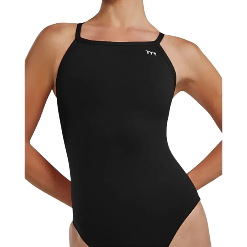 Tyr Women's Durafast Elite Diamondfit Swimsuit Solid Black-5