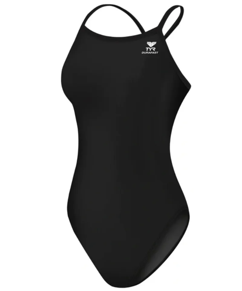 Tyr Women's Durafast Elite Diamondfit Swimsuit Solid Black