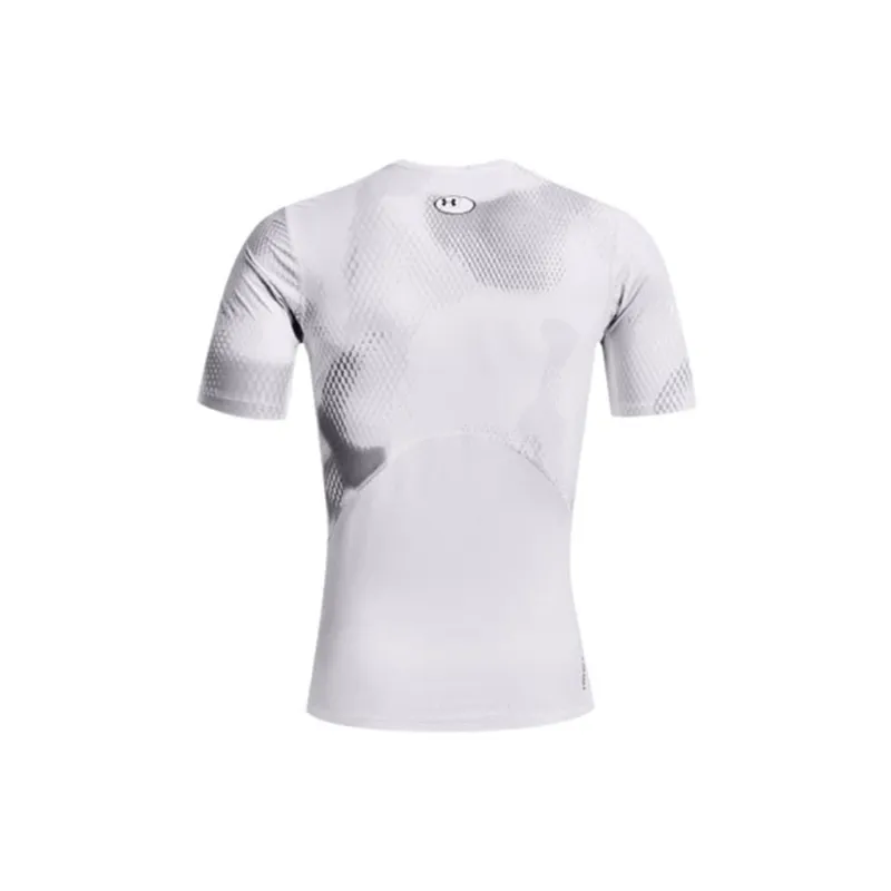 Under Armour Men's UA Iso-Chill Compression Printed Short Sleeve White