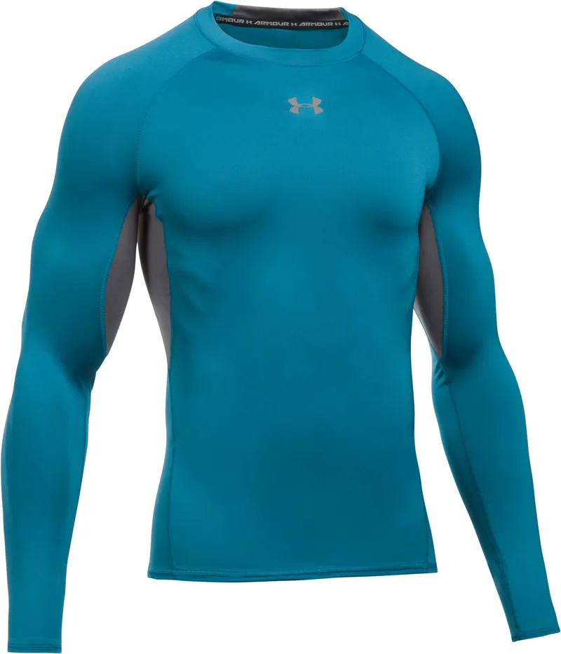 Under Armour Men's UA HeatGear Armour Long Sleeve Compression Shirt Blue XS
