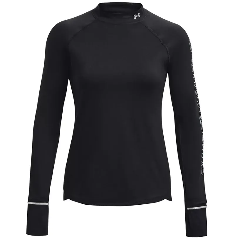 Under Armour Women's OutRun The Cold Long Sleeve Jersey Black