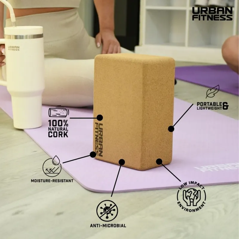 Urban Fitness Cork Yoga Brick-6