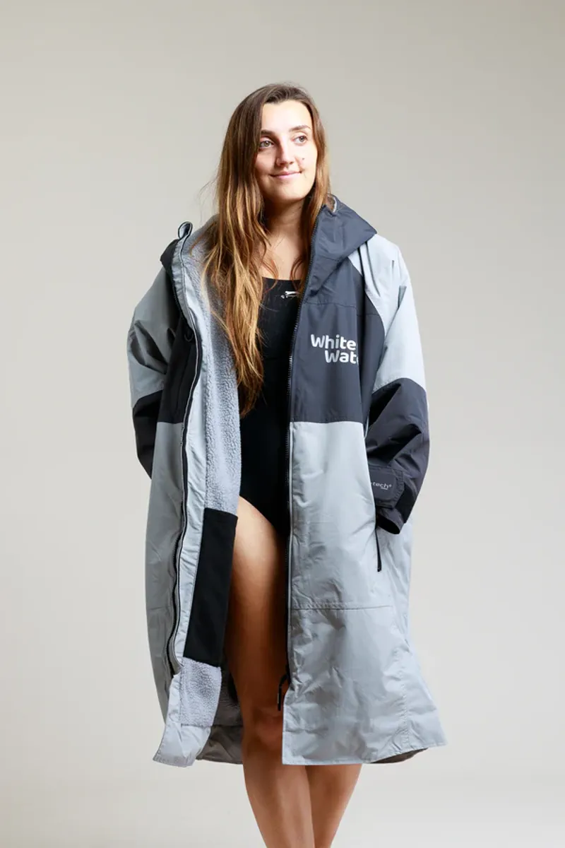 White Water Hard Shell Robe Steel Grey/Black-4