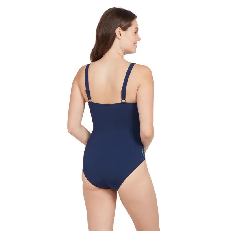 Zoggs Ladies Blue Chime Adjustable Classic Back Swimsuit-3