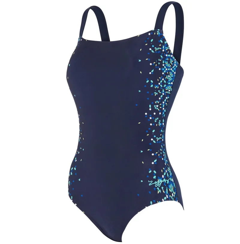 Zoggs Ladies Blue Chime Adjustable Classic Back Swimsuit