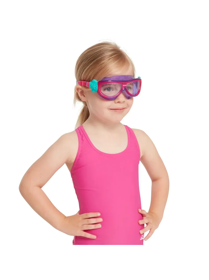 Zoggs Phantom Kids Mask Pink/Violet Clear Lens-1
