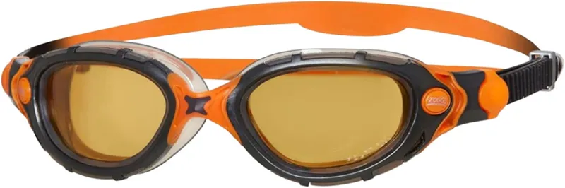 Zoggs Predator Flex Goggles Polarized Ultra Lens Black/Orange