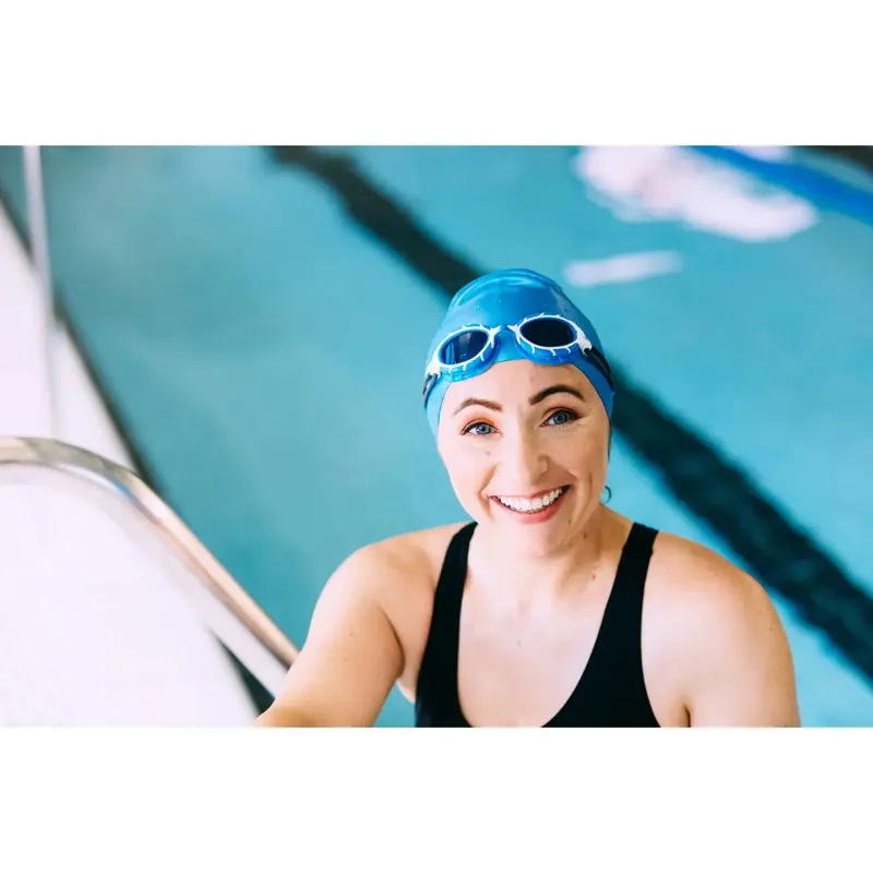 Zoggs Predator Goggles Blue/White/Tinted Smoke Lens-4