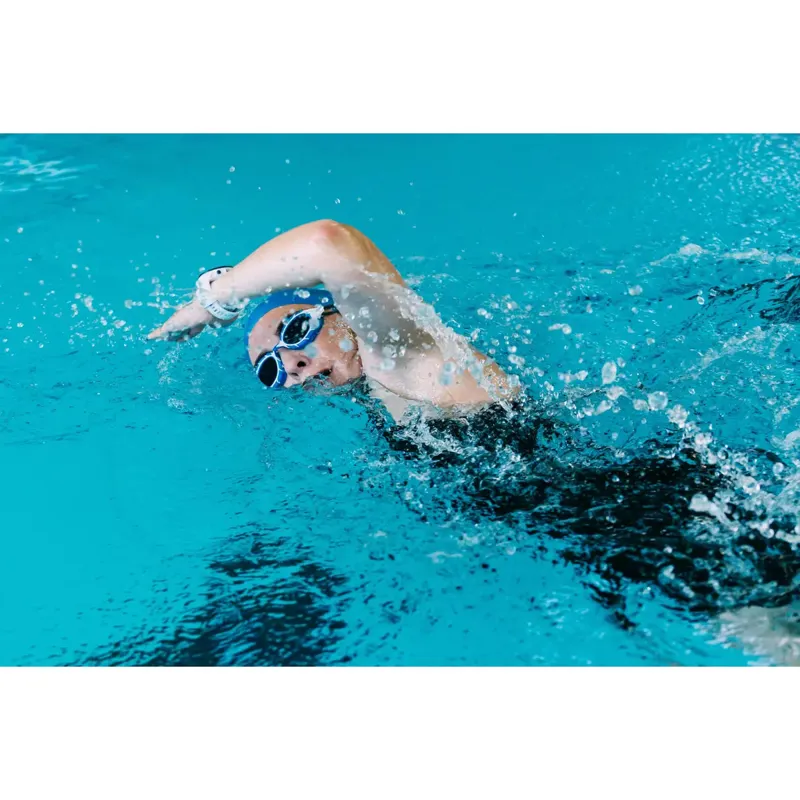 Zoggs Predator Goggles Blue/White/Tinted Smoke Lens-2