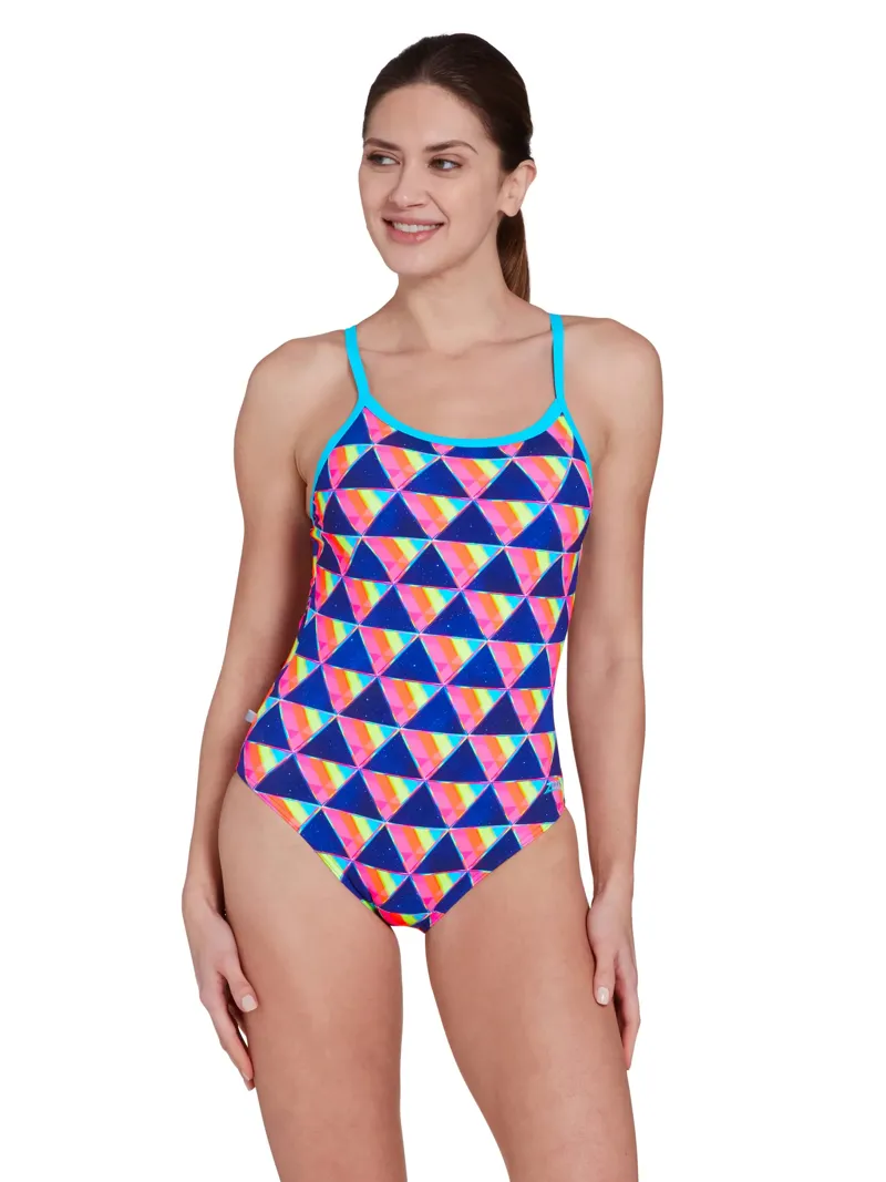 Zoggs Women's Ecofeel Strikeback Swimsuit Divine-3