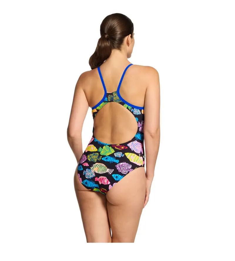 Zoggs Women's Sea Tribe Silver Lined Strikeback Swimsuit-4