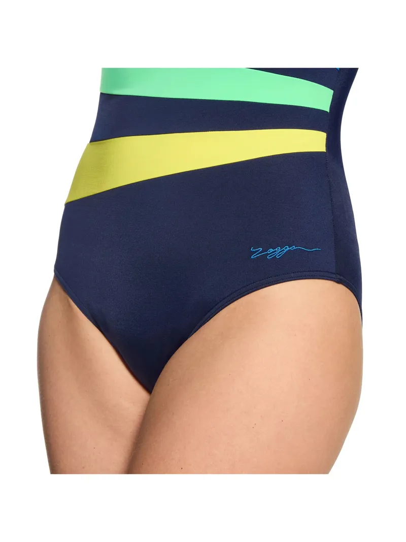 Zoggs Women's Wrap Panel Adjustable Classicback Swimsuit Sea Frond-4