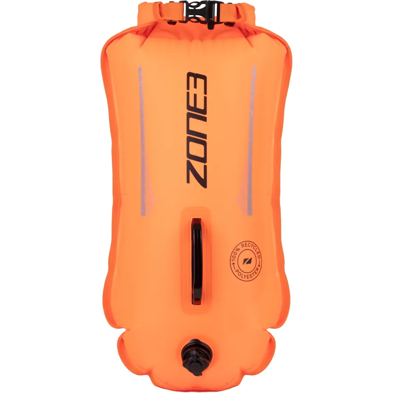 Zone3 Recycled Swim Safety Buoy/Dry Bag 28L Orange