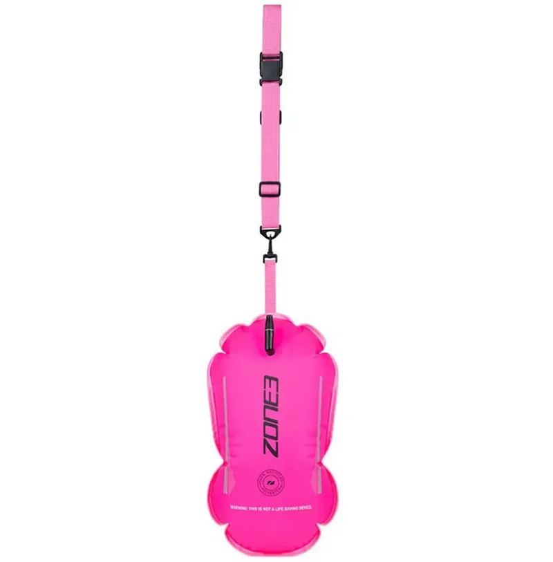 Zone3 Recycled Swim Safety Buoy/Tow Float Hi-Vis Pink