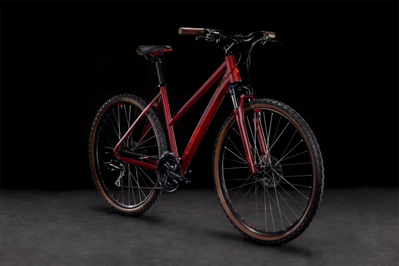 Cube Nature Hybrid Bike in Red-1