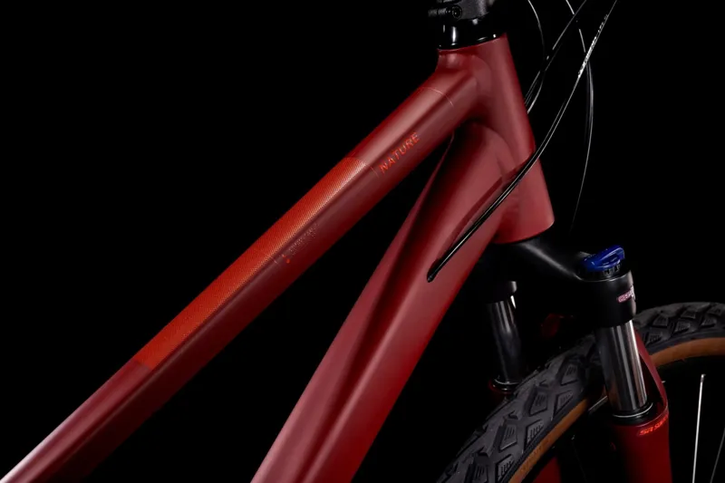 Cube Nature Hybrid Bike in Red-2