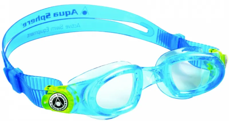 Aqua Sphere Moby Kid Clear Lens Swimming Goggles - Turquoise 