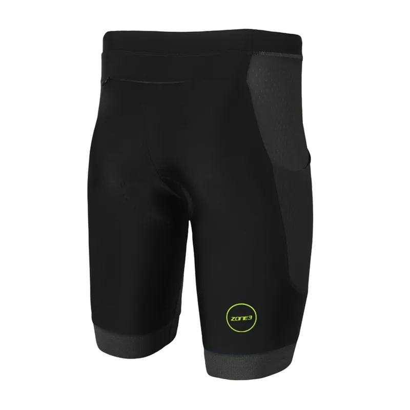 Zone3: Mens Aquaflo Plus Tri Shorts - Black-1