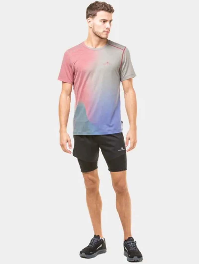 Ronhill Men's Tech Distance Twin Short All Black-5