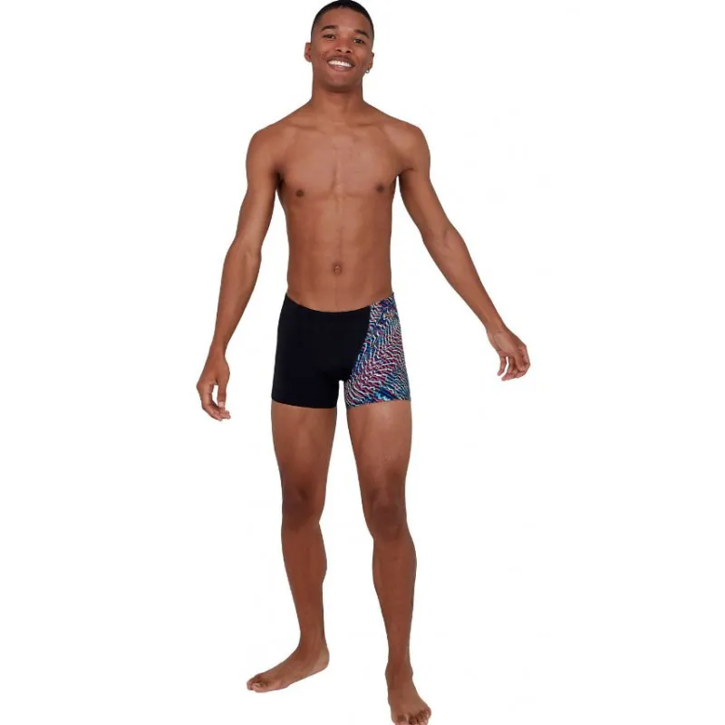 Speedo Men's Allover Digital V-Cut Aquashort Black-2