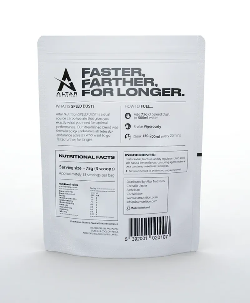 Altar Nutrition Speed Dust Lemon Soda 1kg-1