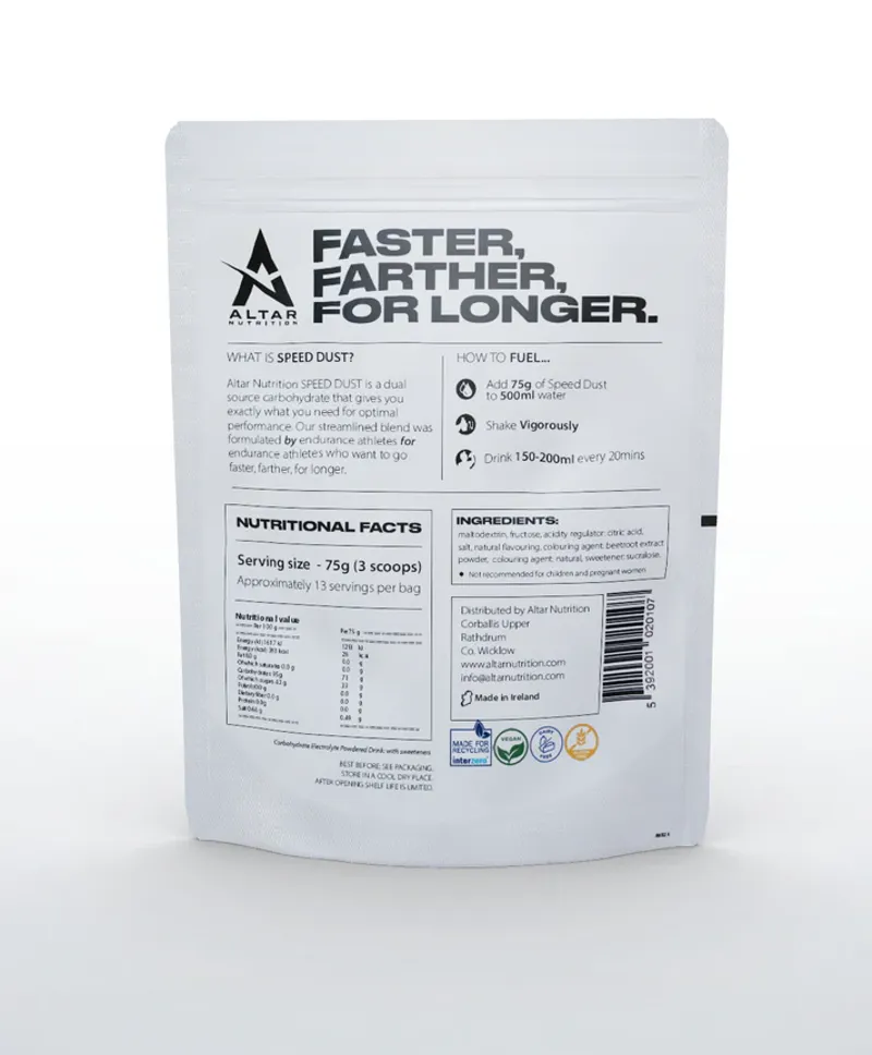 Altar Nutrition Speed Dust Raspberry Rush 1kg-1