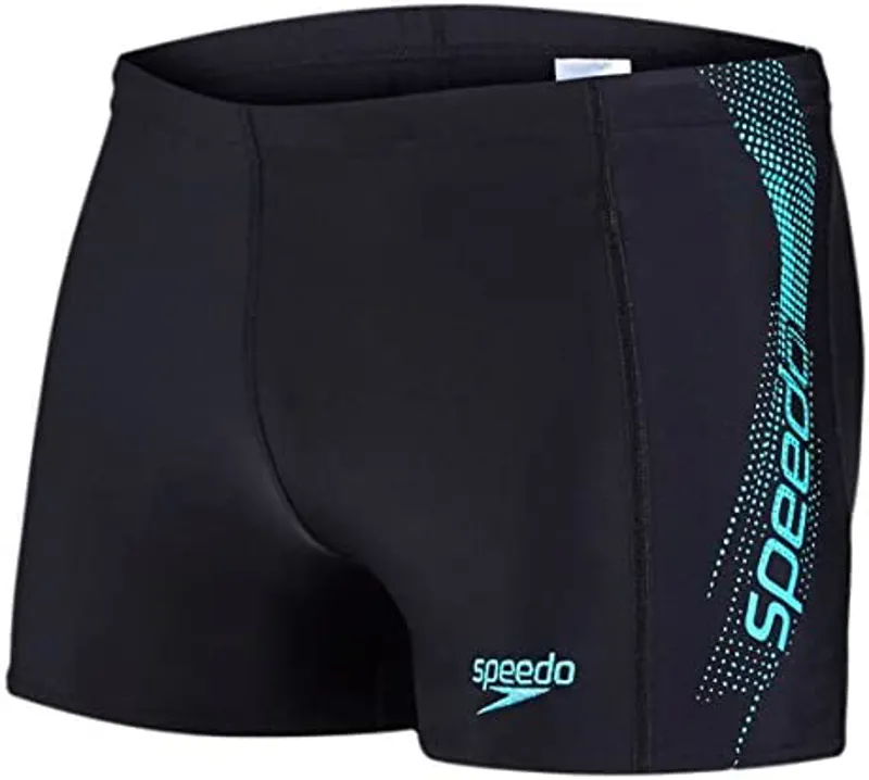 Speedo Sports Logo Panel Aquashort in Size 30 - Black/Blue 