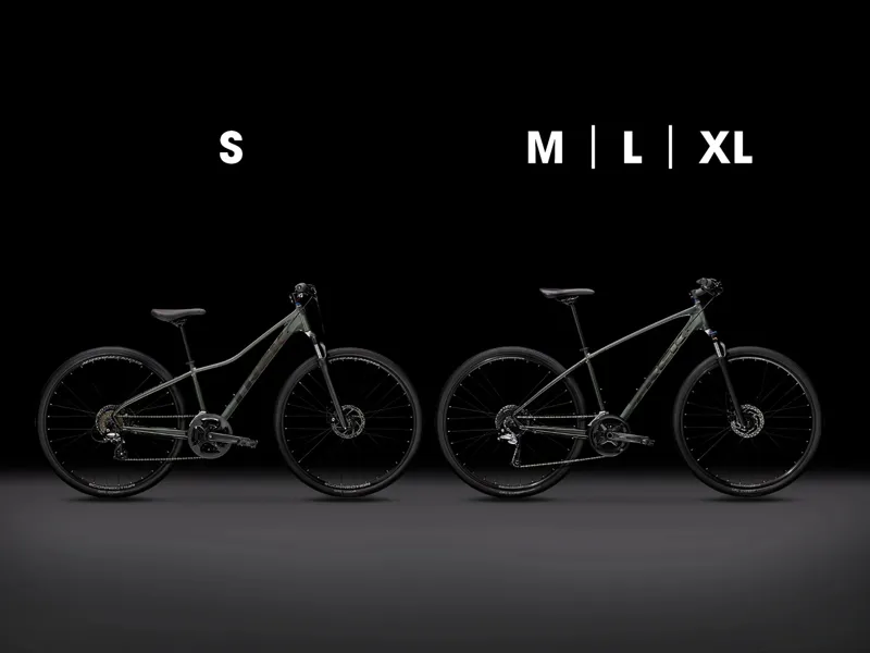 Trek Dual Sport 1 Hybrid Bike in Lithium Grey-2