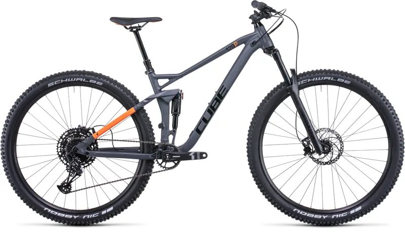 2022 Cube Stereo 120 Pro Mountain Bike in Grey