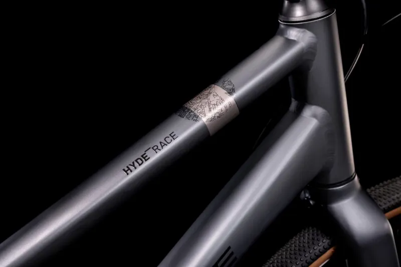 2022 Cube Hyde Race Hybrid Bike in Grey-4