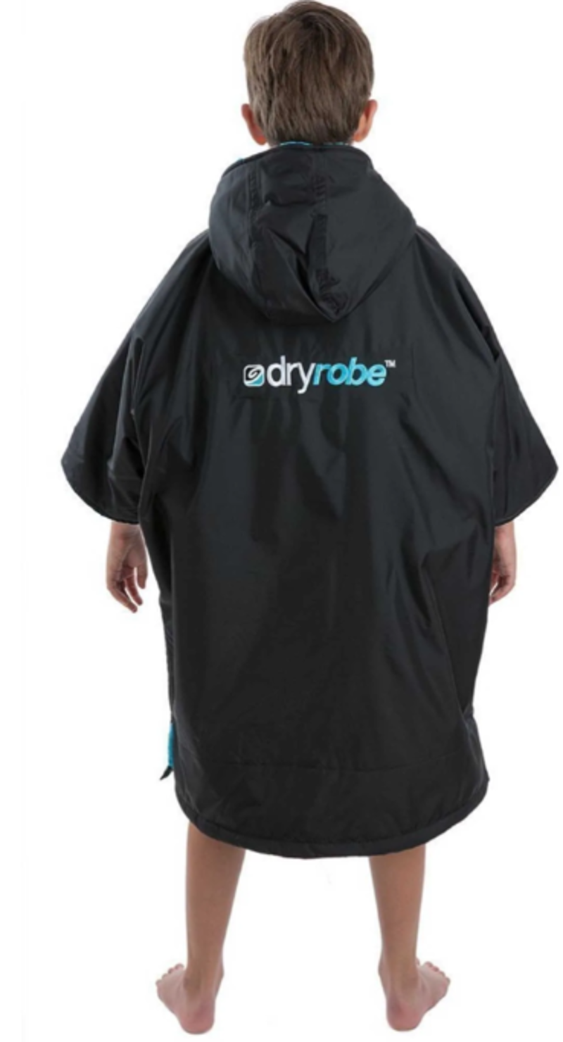 Dryrobe Advance Kids Short Sleeve 5-9 Years - Black/Blue-2