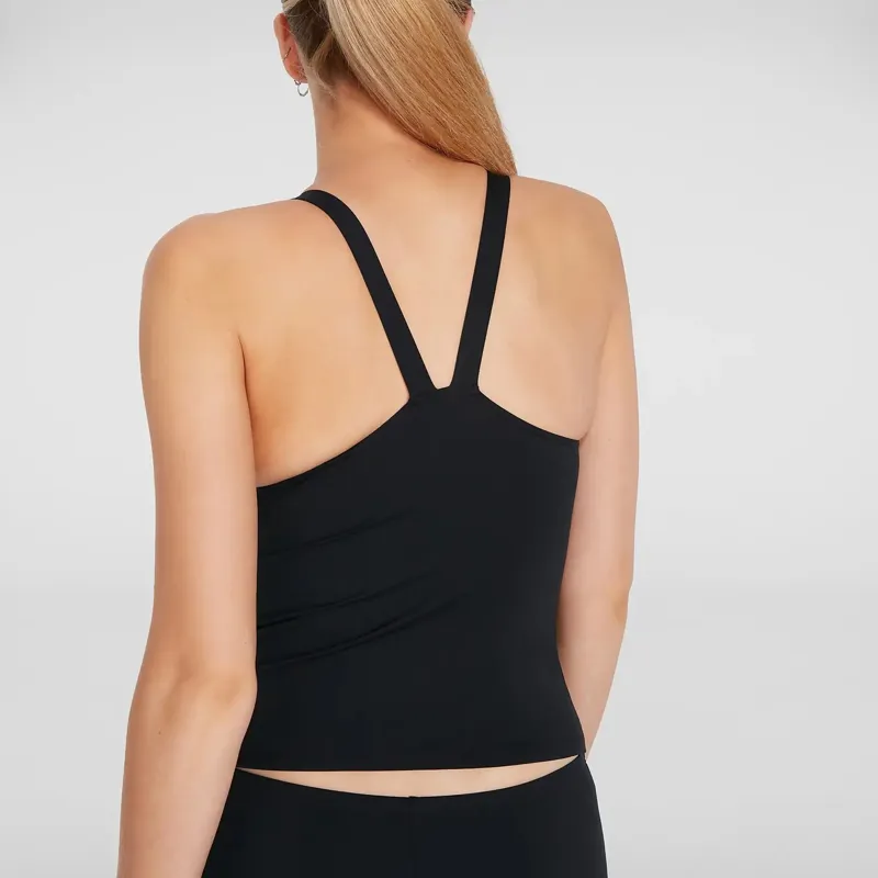 Speedo Women's Panel Tankini Swim Wear - Black/Grey-2