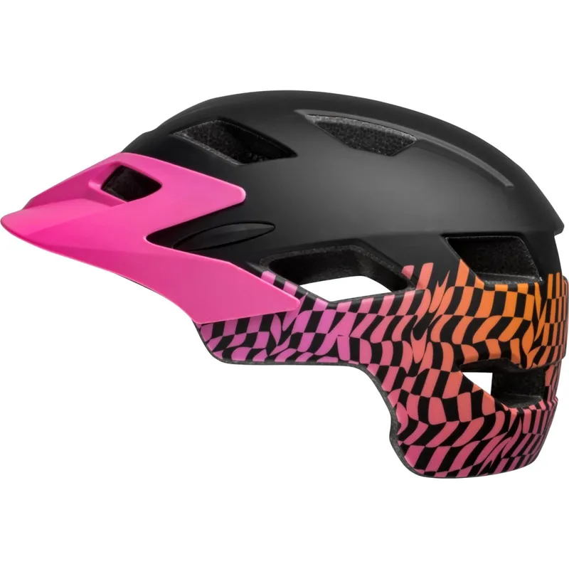 Bell Sidetrack Youth Helmet 2024 Wavy Checks Matte Pink Unisize 50- 57cm