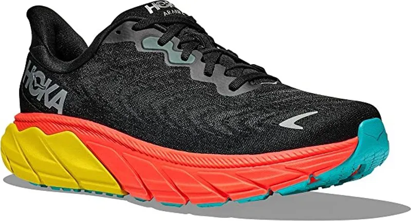 Hoka One One Arahi 6 Mens Running Shoes - Black/Flame-1