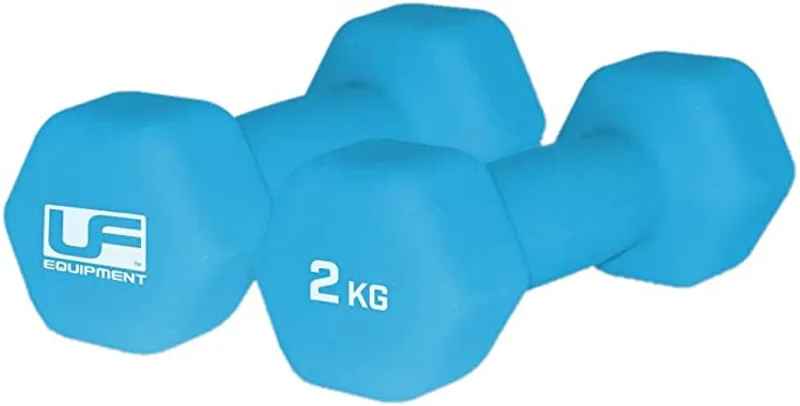 UFE: Urban Fitness Hex Dumbbells /Neoprene Covered Pair - Select Weight option-1