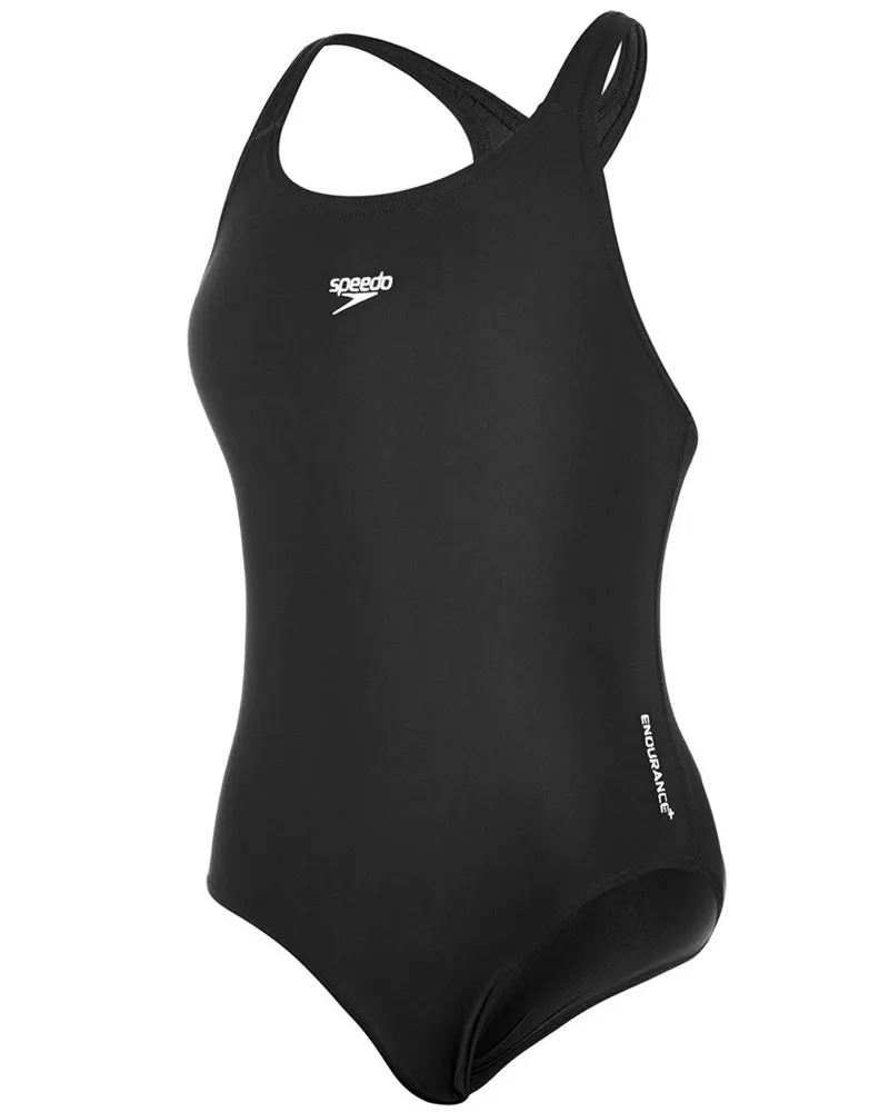 Speedo Girl's Essential Endurance Medalist Swimsuit - Black-1
