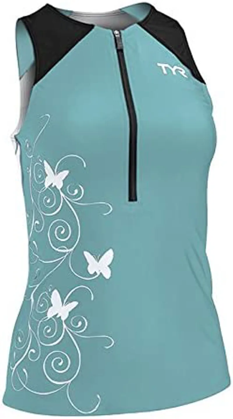 TYR Competitor Tri Women's Singlet - Blue/Black-1
