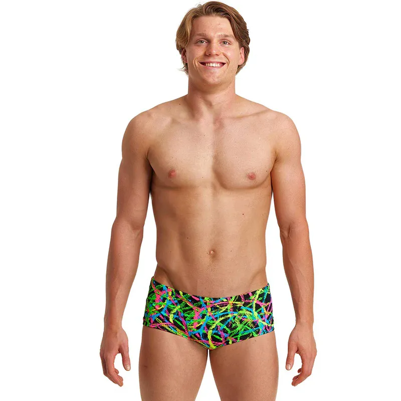 Funky Trunks: Men's Classic Swim Trunks - Burnouts-1