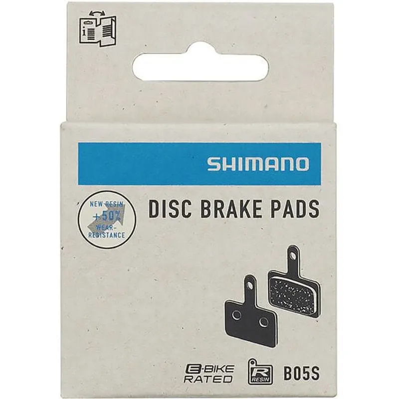 Shimano Spares BRBX B05S Disc Brake Pads and Spring - Steel Backed/ Resin/Black -1
