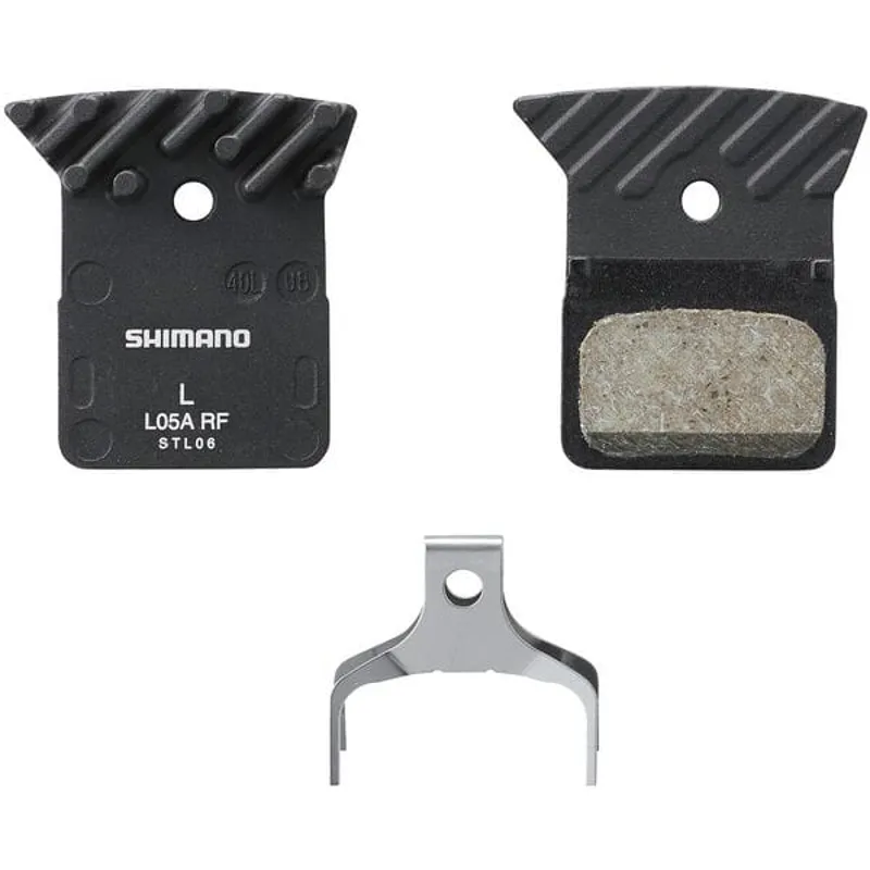 Shimano Spares BRBX L05A Resin Pad and spg Alloy Back W/ Fin - Black one size