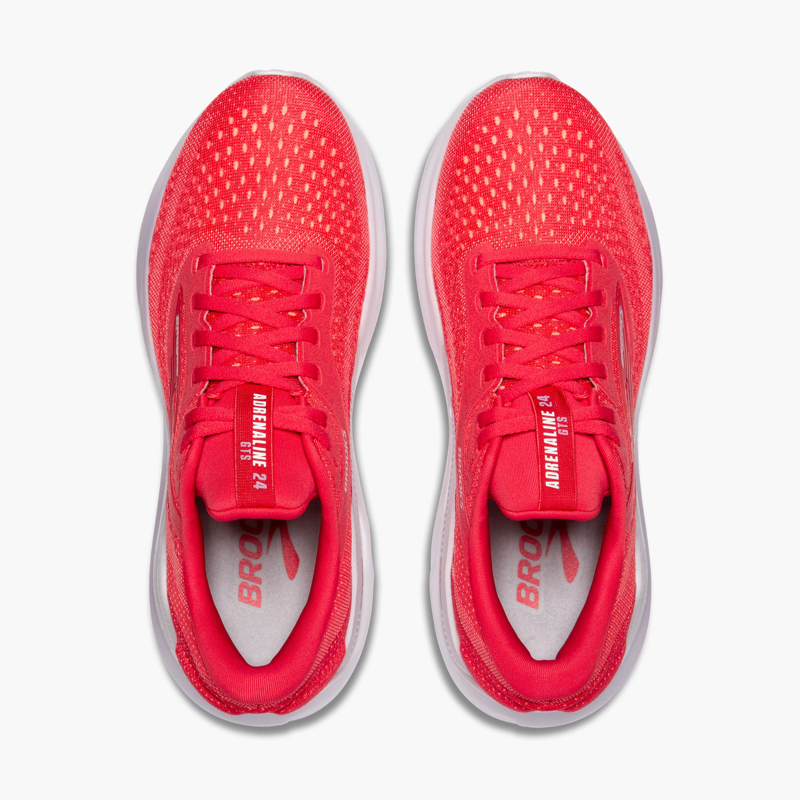 Brooks Womens Adrenaline GTS 24 Cayenne/Thistle/White-1