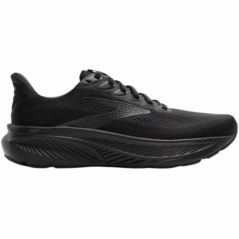 Brooks Men's Ghost 17 WIDE - Black/Black/Ebony