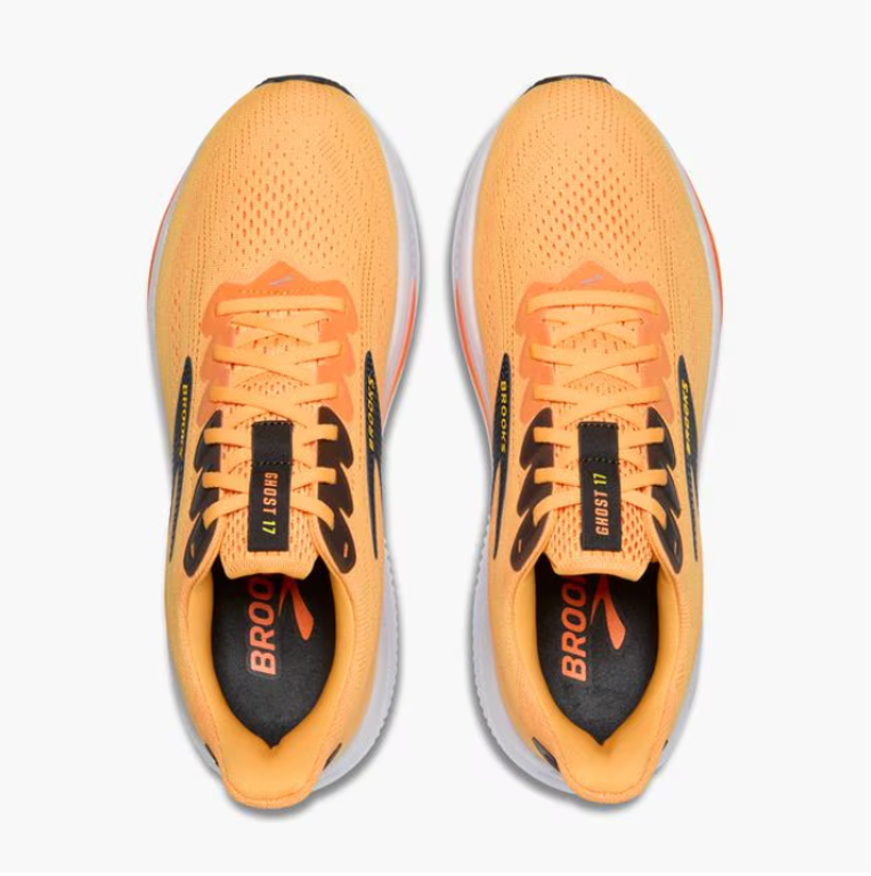 Brooks Men's Ghost 17 Blazing Orange/Yellow/Ebony-3